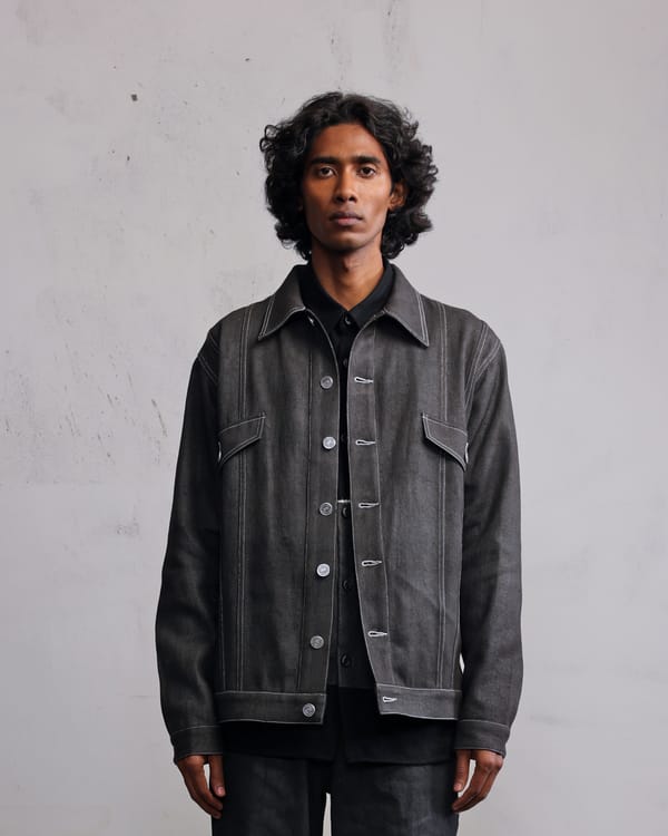 Countrymade India — Silver coated denim jacket
