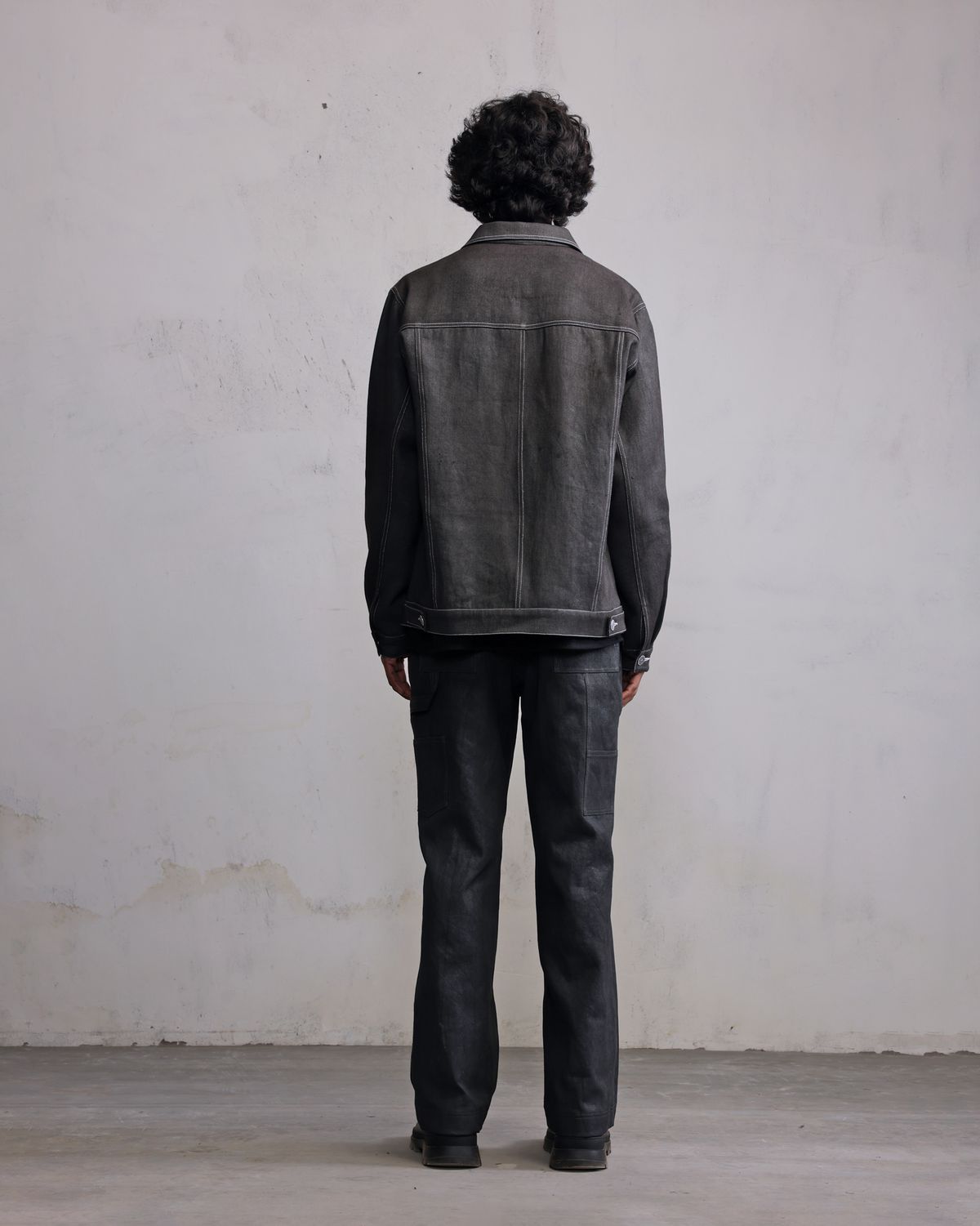 Silver coated denim jacket - image 2