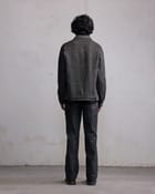 Silver coated denim jacket view 2