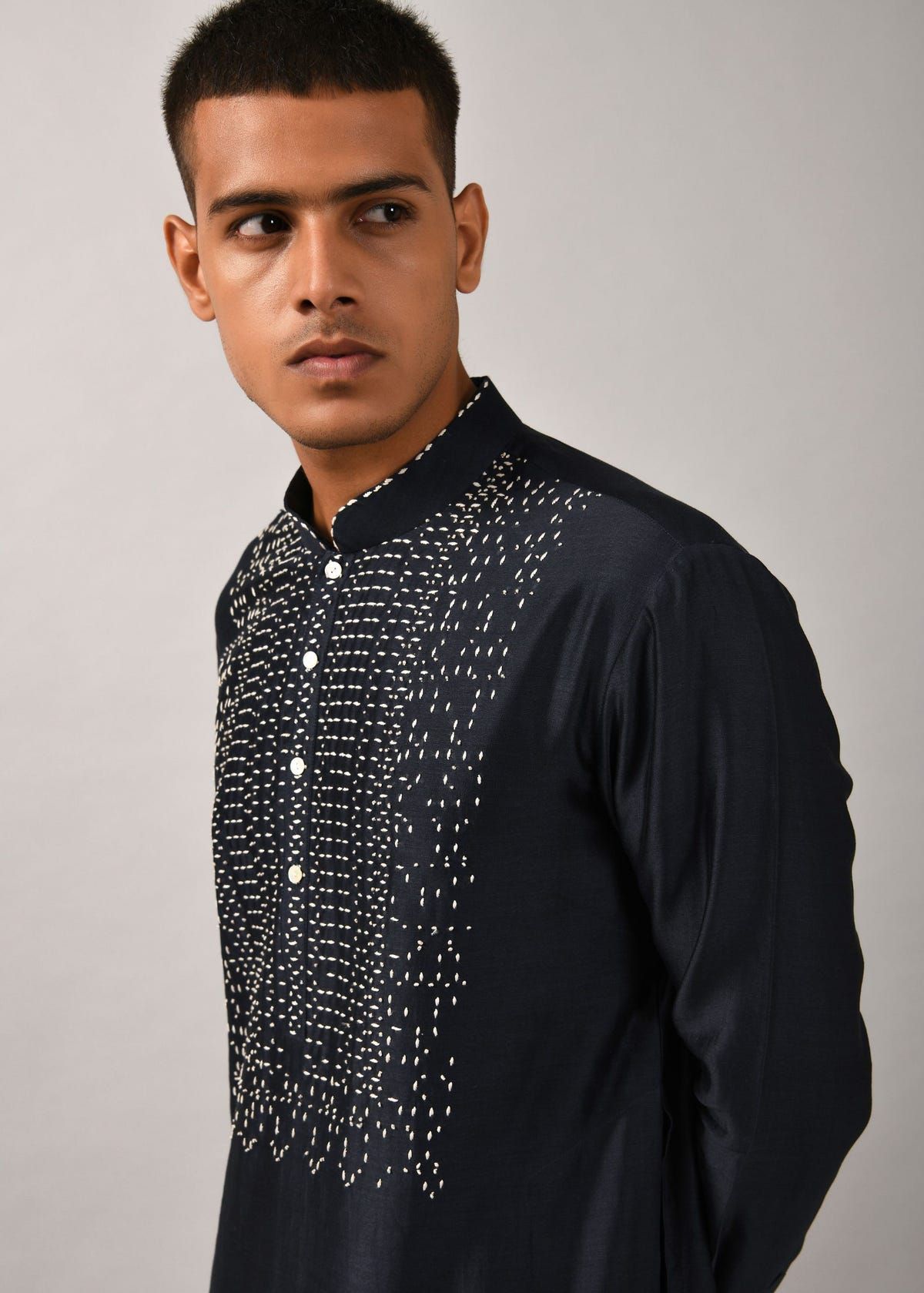 Navy Morse Code Yoke Kurta Set - image 2