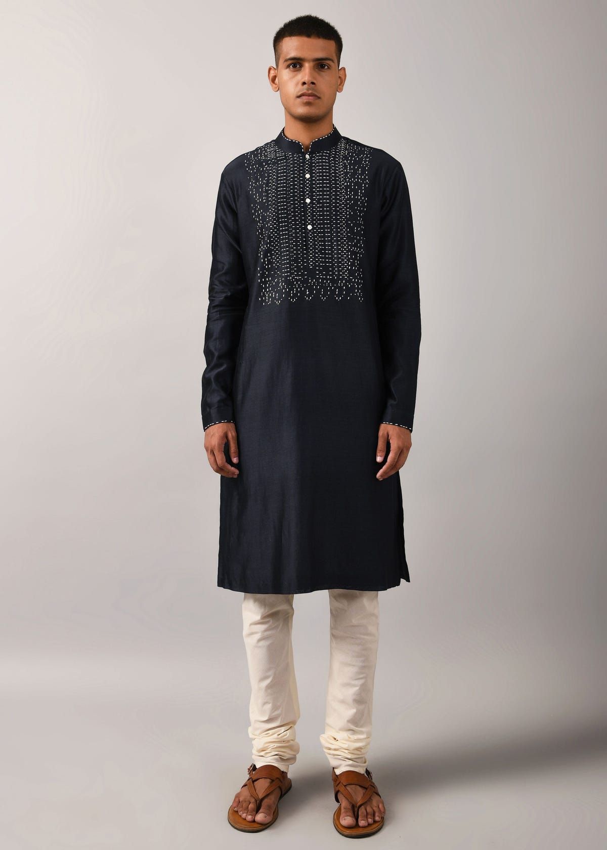 Navy Morse Code Yoke Kurta Set - image 3