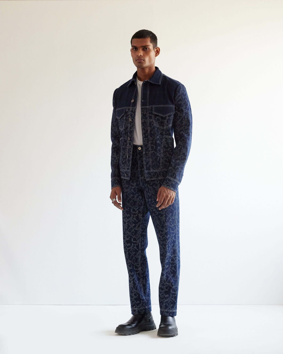 Camo-block Denim Jacket - image 4