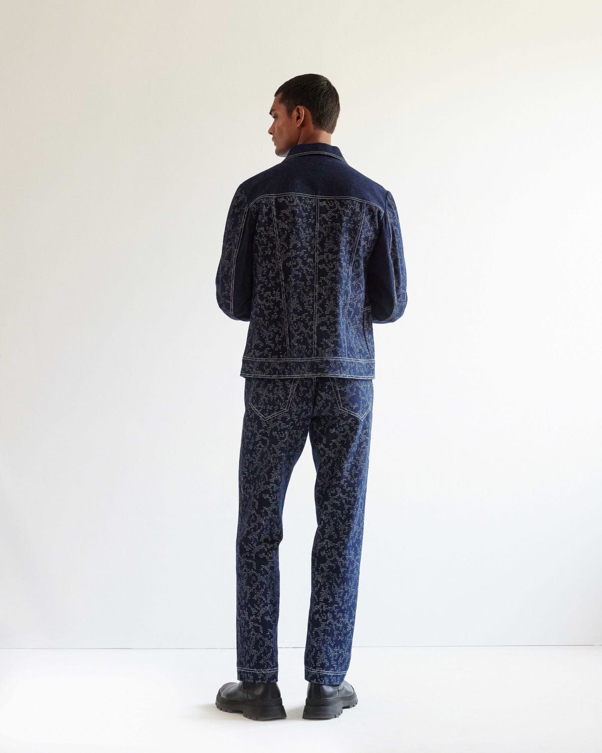 Camo-block Denim Jacket - image 5