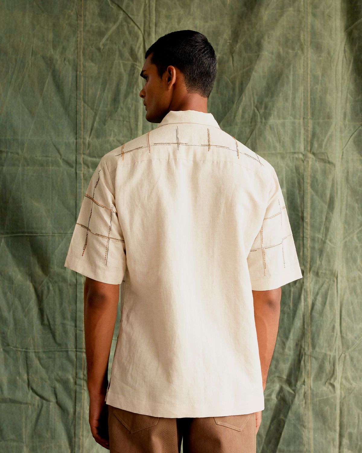 Embroidered Checks Shirt - image 2