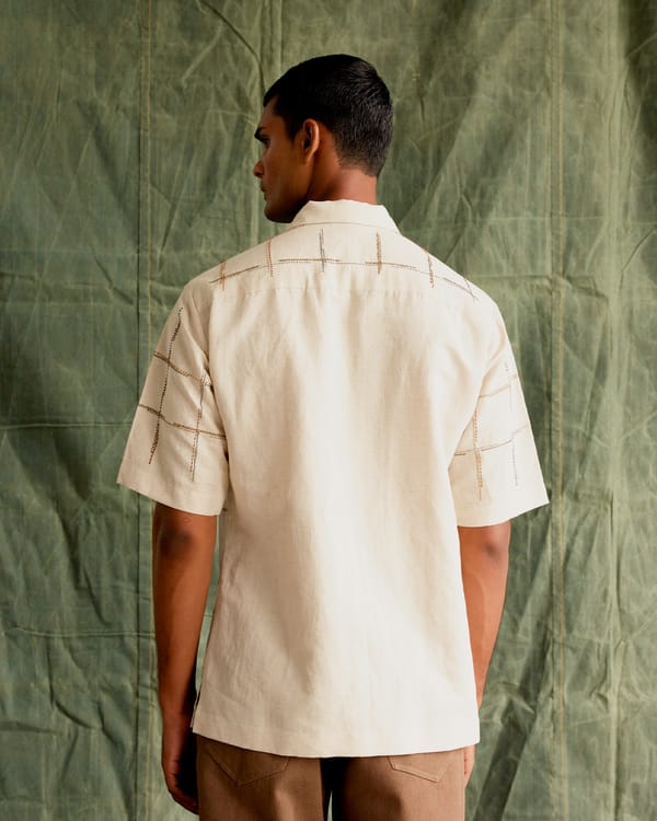 Countrymade India — Embroidered Checks Shirt