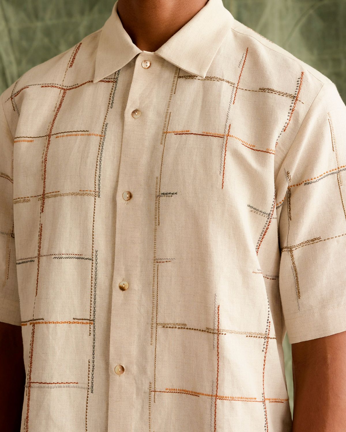 Embroidered Checks Shirt - image 3