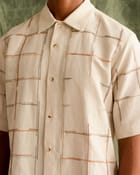 Embroidered Checks Shirt view 3