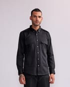 POCKET DETAIL EMBROIDERED SHIRT view 1