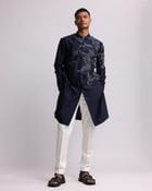 Shadow Camo Placement Kurta Set view 1