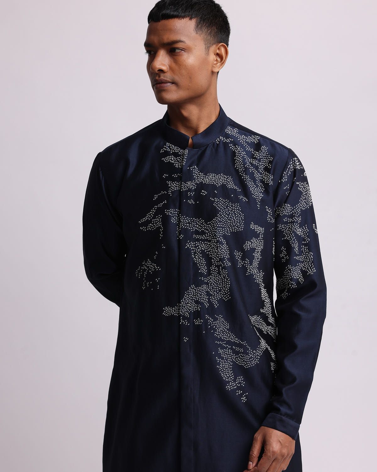 Shadow Camo Placement Kurta Set - image 4