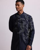 Shadow Camo Placement Kurta Set view 4