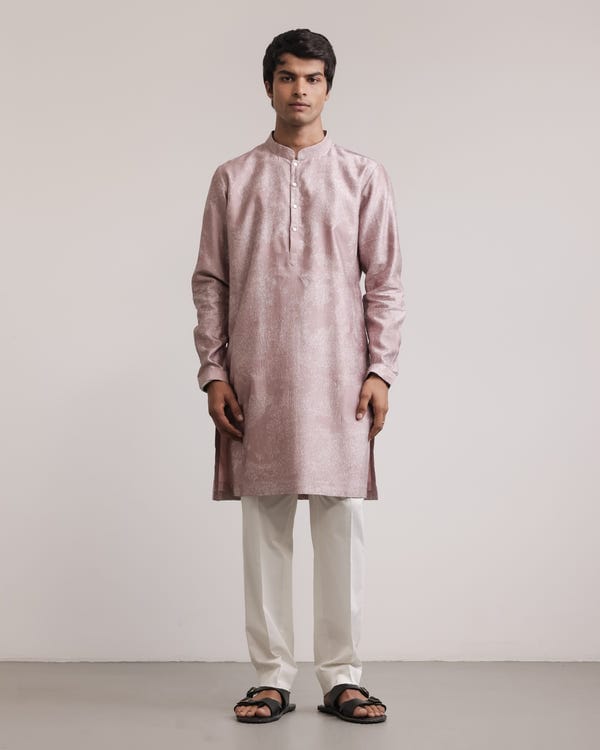 Countrymade India — Dust Print Silk Kurta