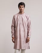 Dust Print Silk Kurta view 3