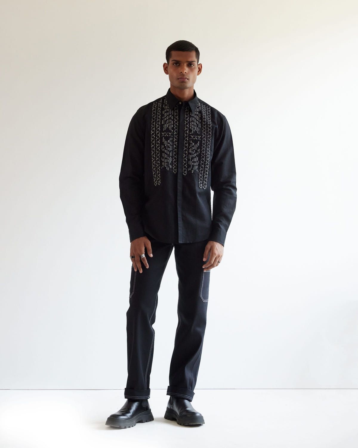 Asymmetric Yoke Shirt - image 2