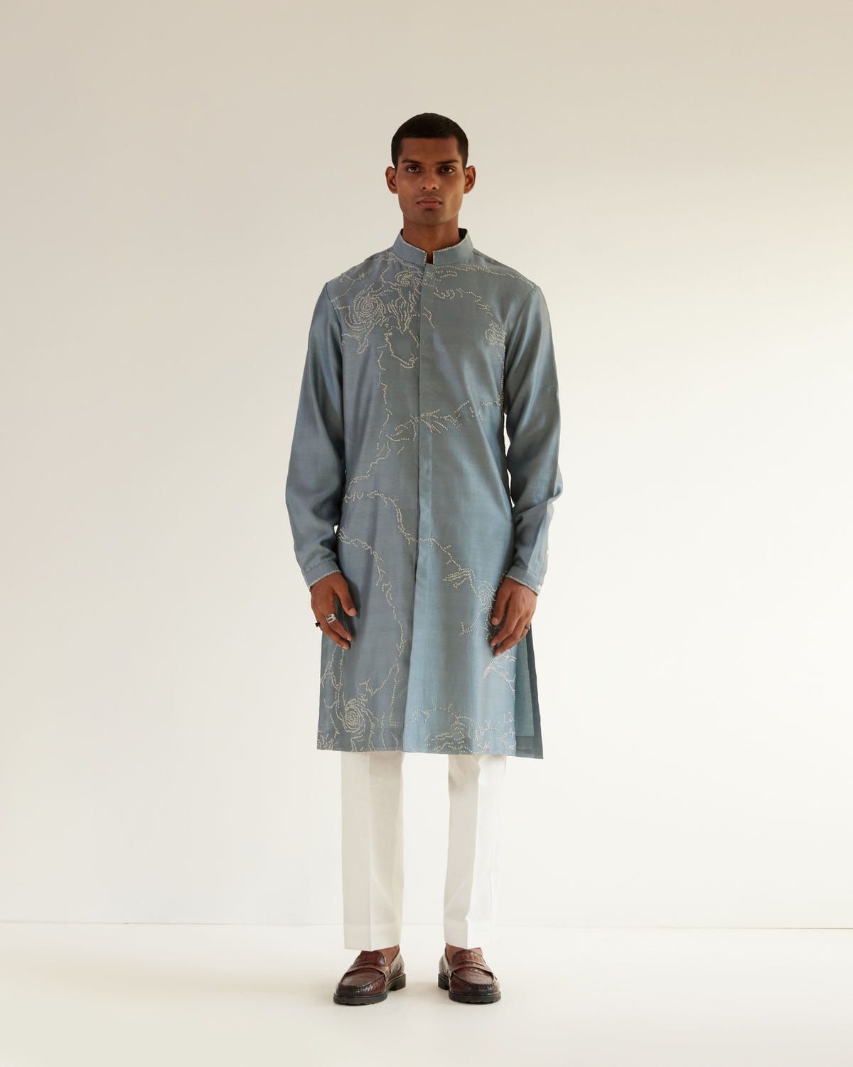 Black Hole Embroidery Kurta Set - image 1