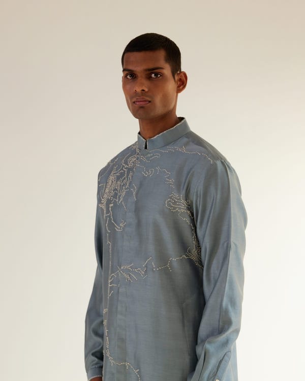 Countrymade India — Black Hole Embroidery Kurta Set