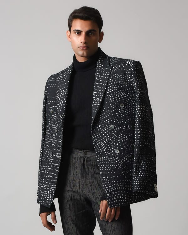 Countrymade India — Aboriginal Linen Double-breasted Blazer