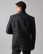 Aboriginal Linen Double-breasted Blazer view 3