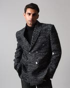 Aboriginal Linen Double-breasted Blazer view 4