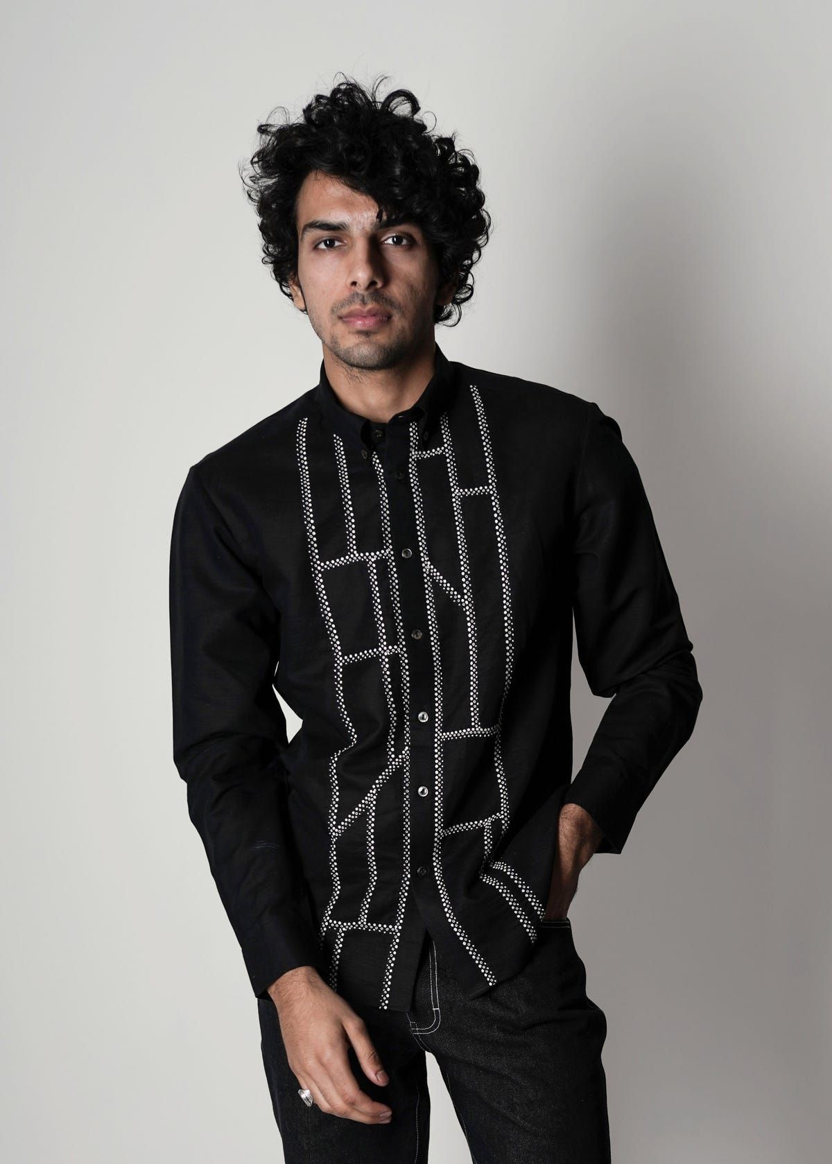 Hand Embroidered Shirt - image 1