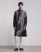 Torn Canvas Appliqué Kurta Set view 1