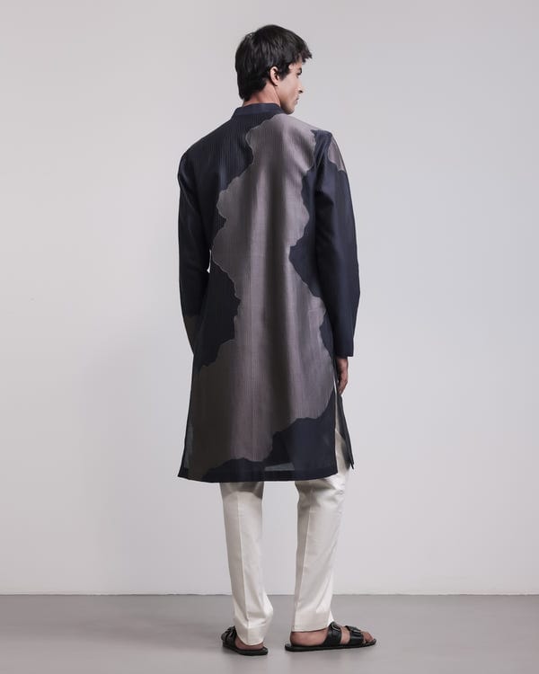 Countrymade India — Torn Canvas Appliqué Kurta Set
