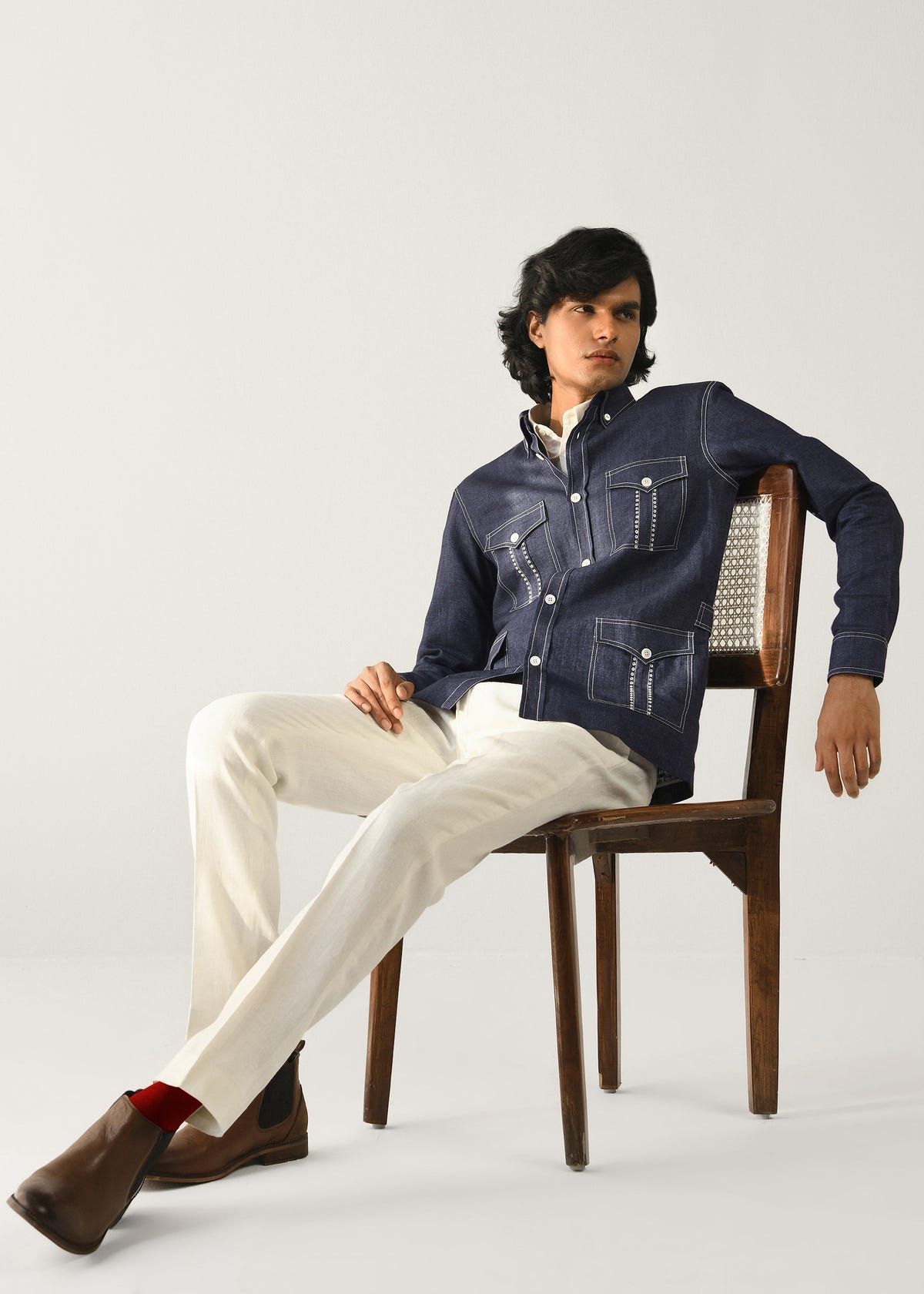 Linen denim Overshirt - image 1