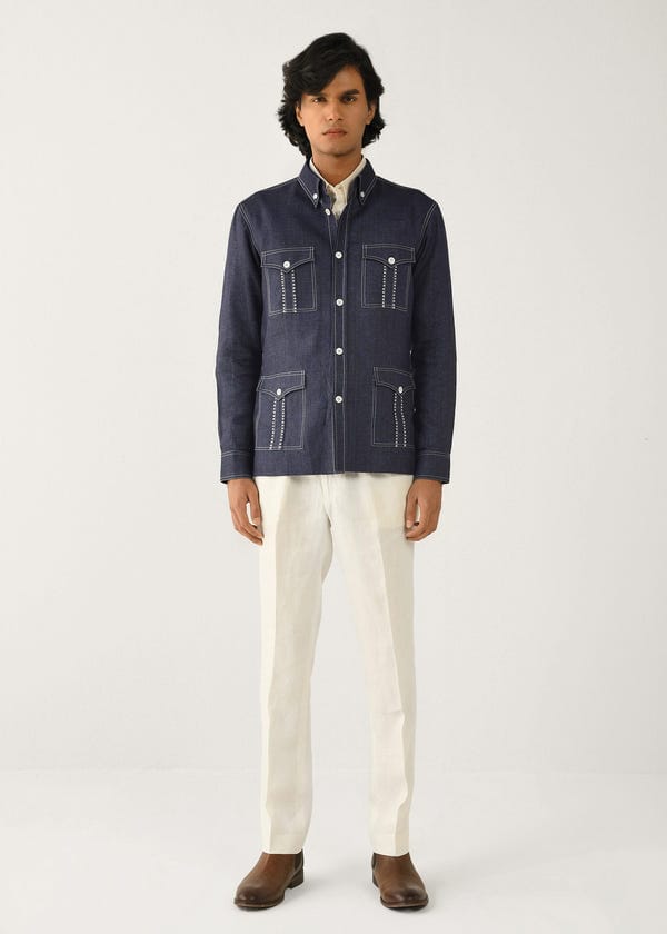 Countrymade India — Linen denim Overshirt