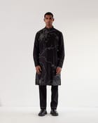 Black Hole Embroidery Kurta Set view 1