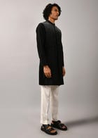 Night Sky Front Open Embroidered Kurta view 3