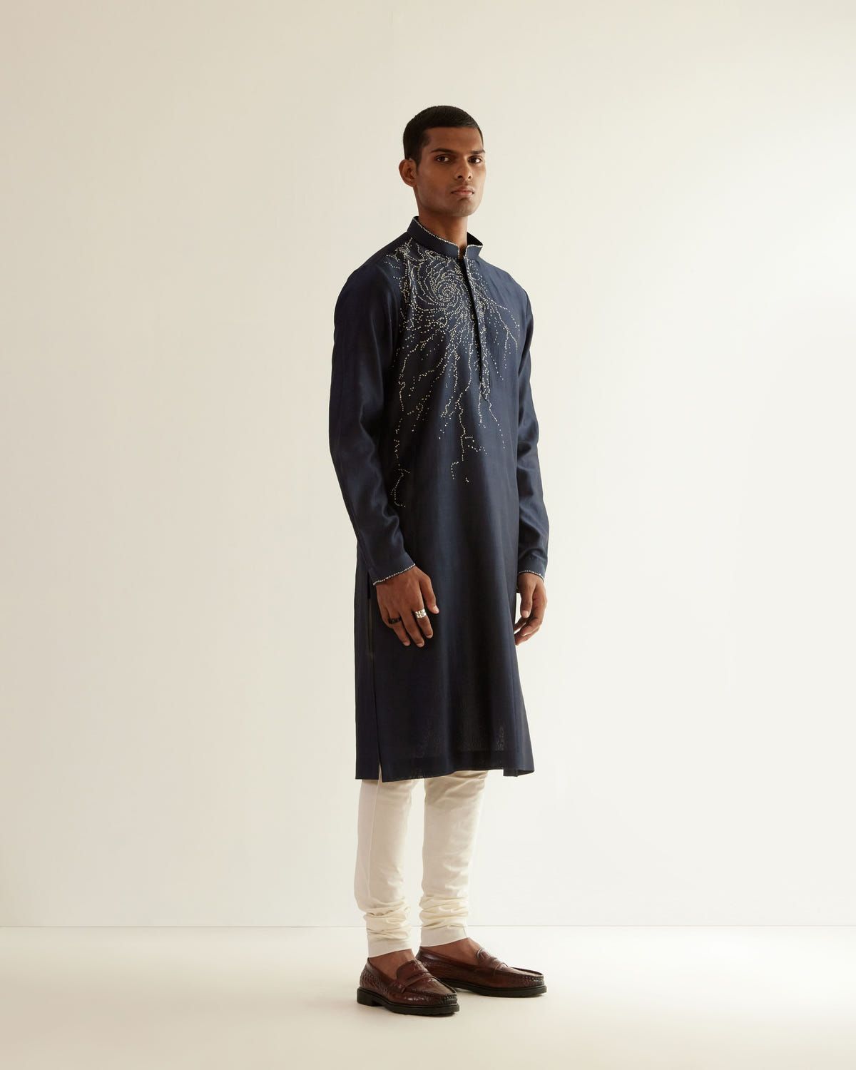 Black Hole Placement Embroidery Kurta Set - image 3