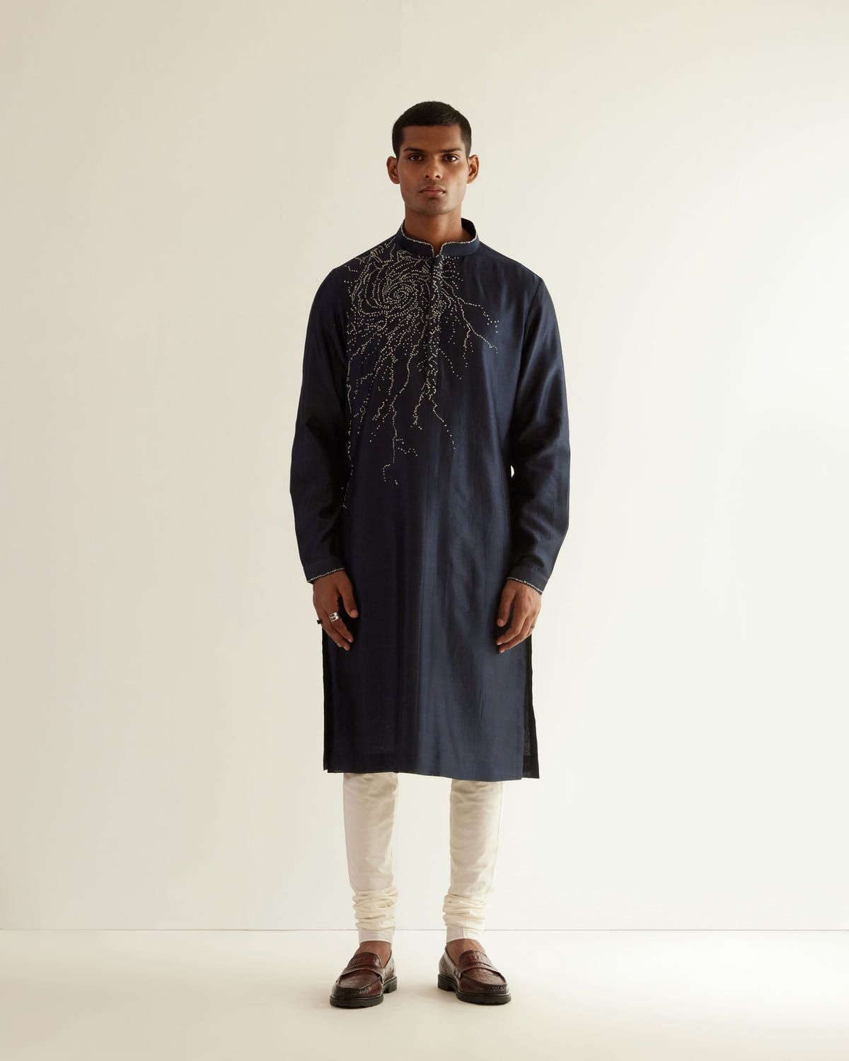 Black Hole Placement Embroidery Kurta Set - image 4