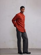 Fractured line rust shirt view 3