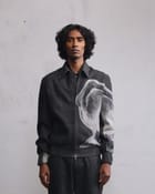 Obscured face bomber jacket view 1