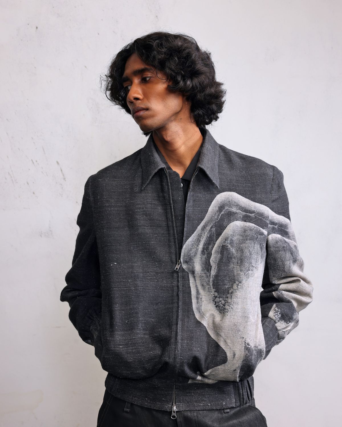 Obscured face bomber jacket - image 3