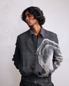 Obscured face bomber jacket view 3