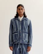 Creased Batik Denim Jacket view 1
