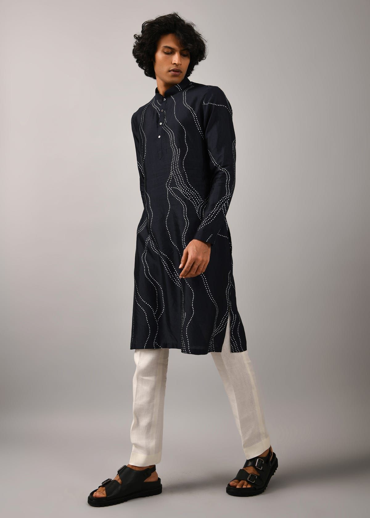 Constellation Silk Printed Kurta - image 1