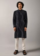 Constellation Silk Printed Kurta view 2
