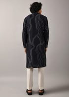 Constellation Silk Printed Kurta view 4