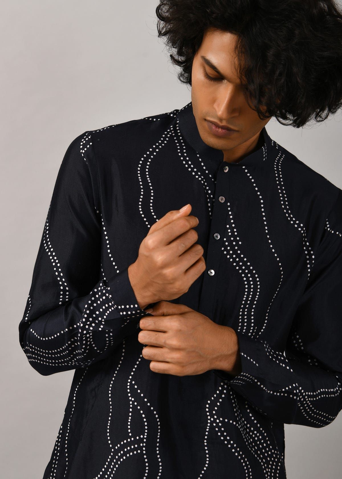 Constellation Silk Printed Kurta - image 5