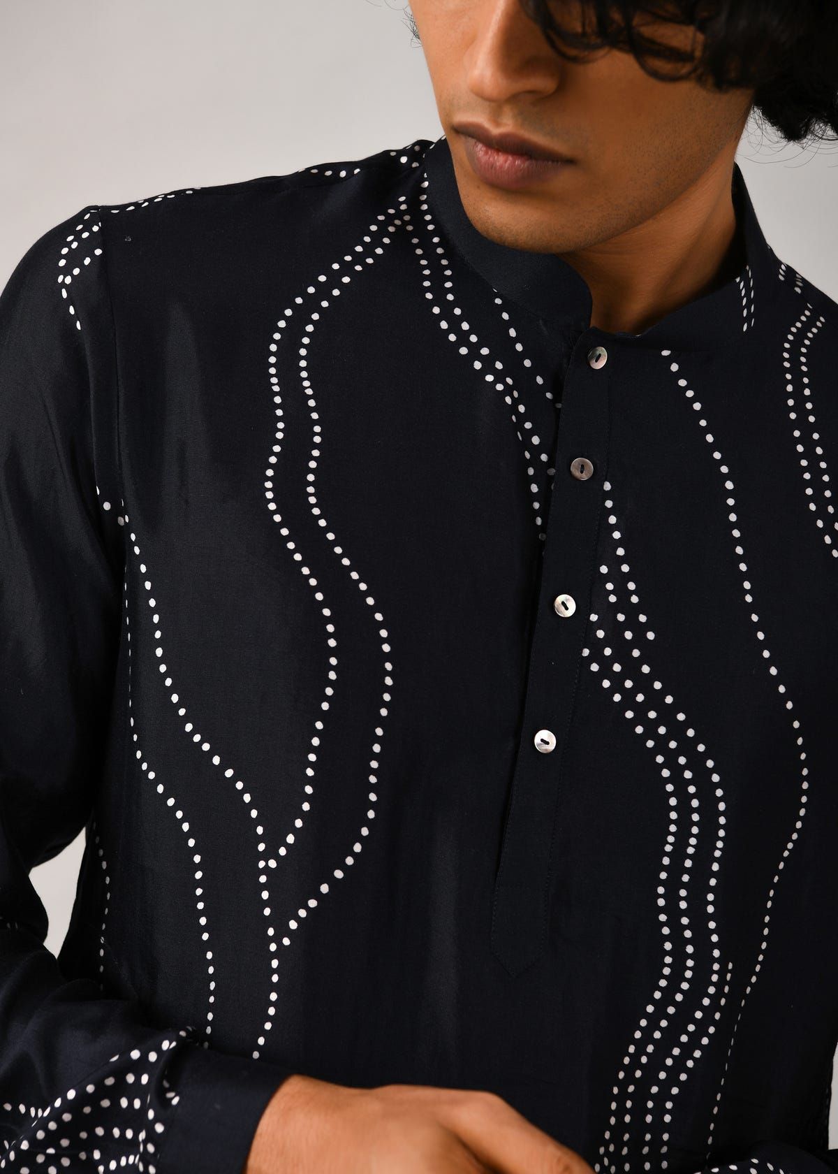 Constellation Silk Printed Kurta - image 6