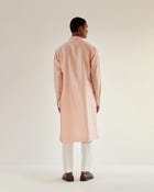 Asymmetric Embroidered Yoke Kurta Set view 3
