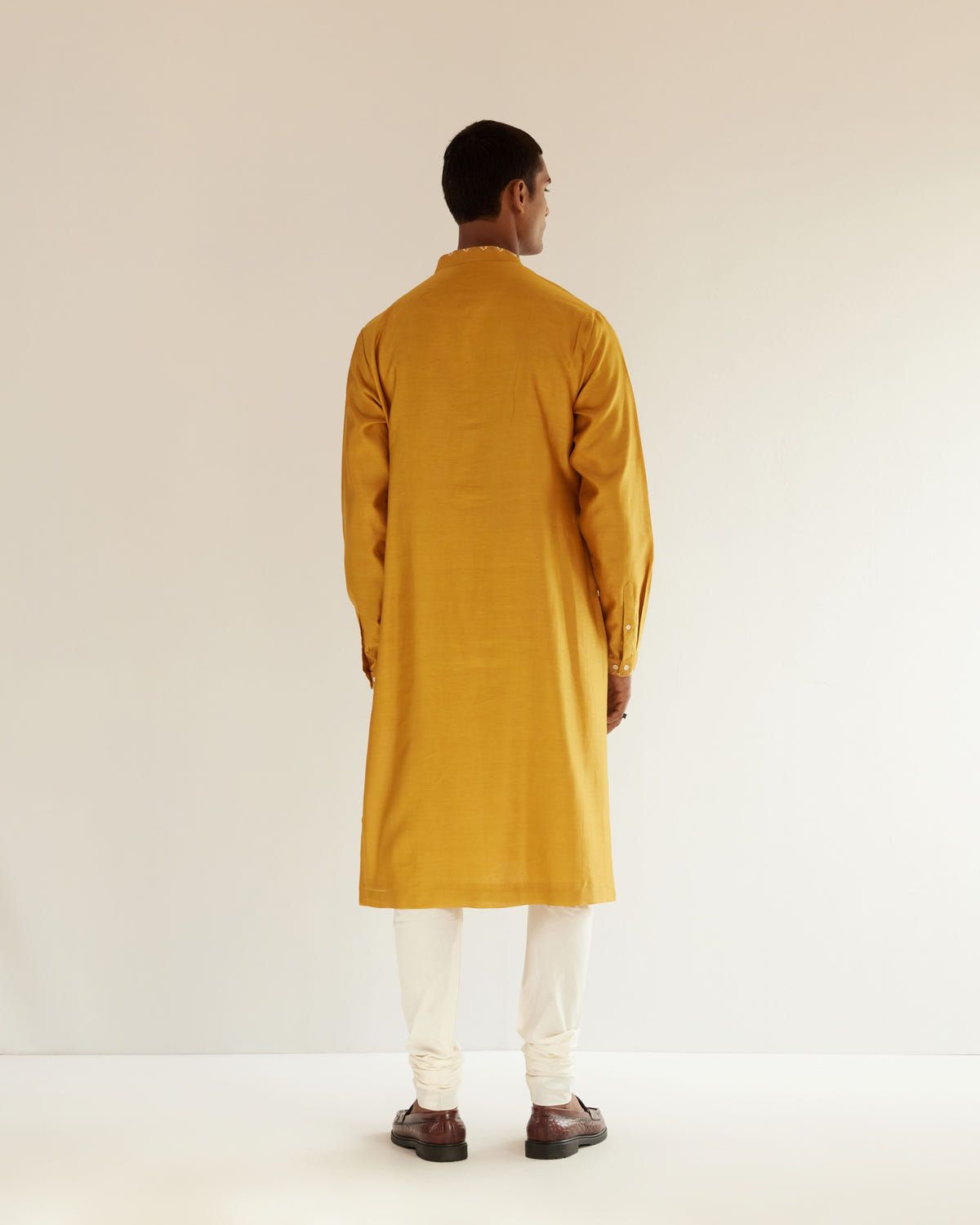 Asymmetric Embroidered Yoke Kurta Set - image 3