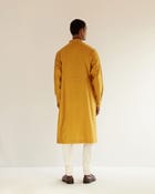 Asymmetric Embroidered Yoke Kurta Set view 3