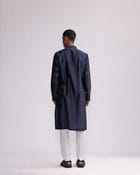 Placement Checks Hand Embroidered Olive Kurta Set view 2