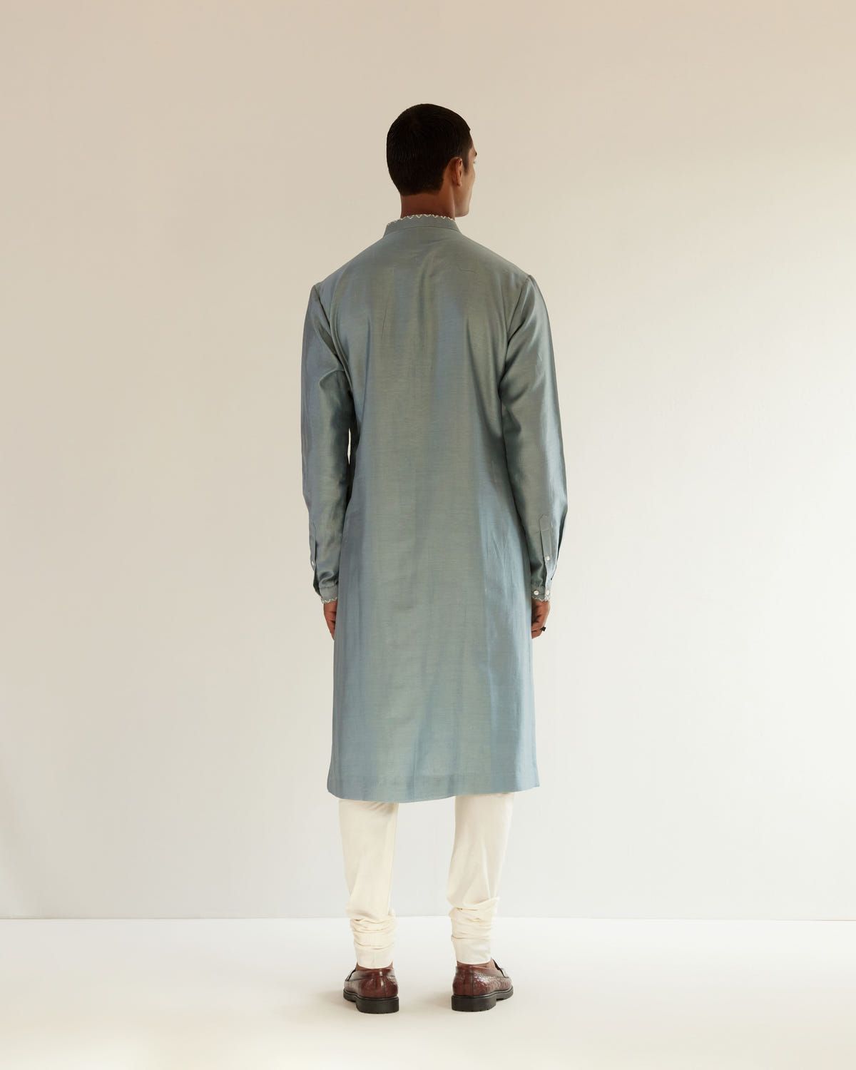 Camo-Block Yoke Embroidery Kurta Set - image 3