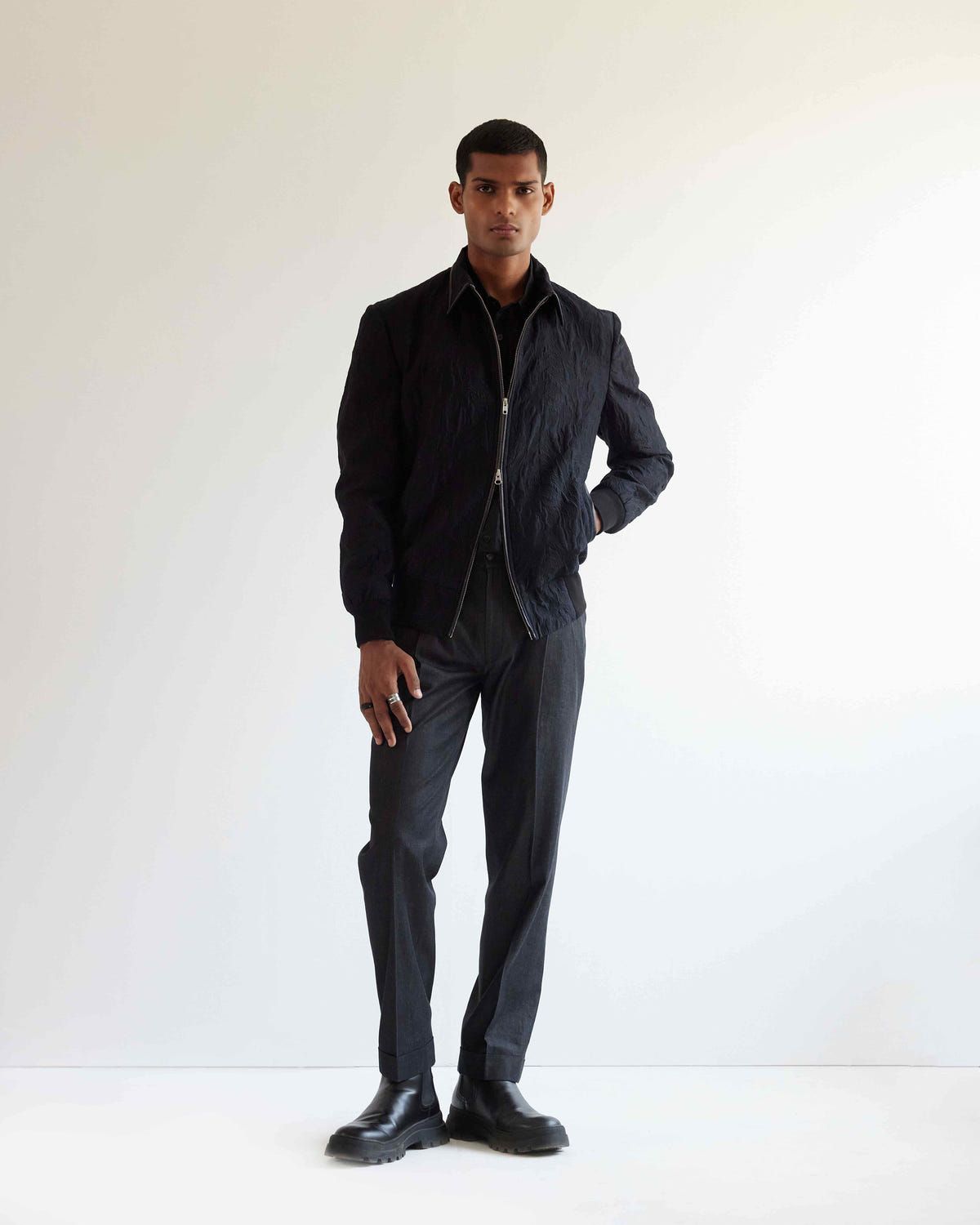 Infinity Quilted Bomber Jacket - image 5
