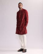 Aboriginal Dots Print Kurta view 3