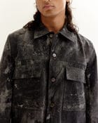Skin Textured Batik Denim Jacket view 2